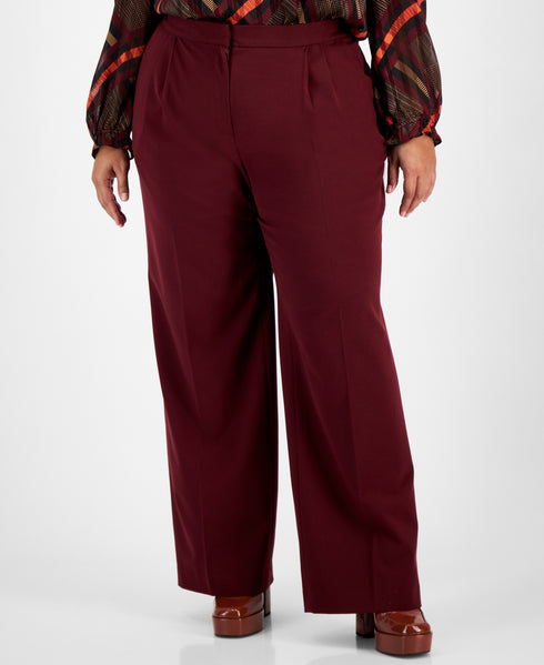 Plus Size High-Rise Wide-Leg Pants